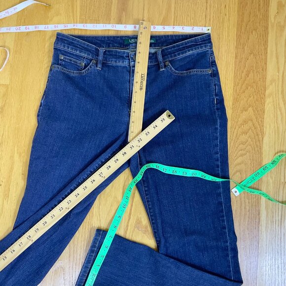 Lauren Ralph Lauren Jeans Straight Leg Modern Curvy Mid Rise Medium Wash (10) - Picture 7 of 7